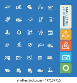 
Marketing icon set. vector