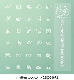
Marketing icon set. vector
