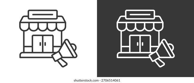 Marketing Icon Set Vector Collection Isolated In Black And White