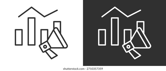 Marketing Icon Set Vector Collection Isolated In Black And White