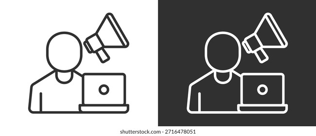 Marketing Icon Set Vector Collection Isolated In Black And White