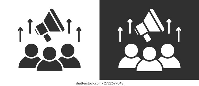 Conjunto De Ícones De Marketing Coleção De Vetores Isolados Em Preto E Branco