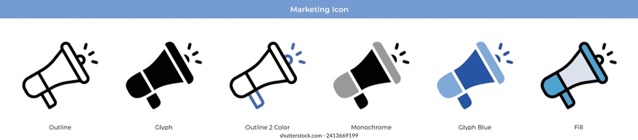 Marketing Icon Set Vector Design