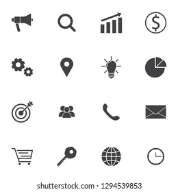 Marketing icon set. Vector eps 10
