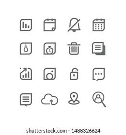 Marketing icon set vector template