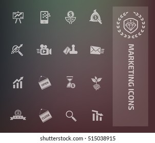 Marketing icon set,clean vector