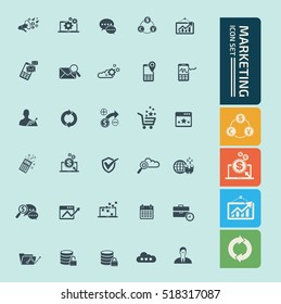 Marketing icon set,clean vector