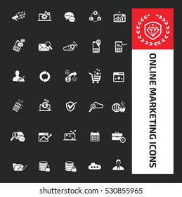 Marketing icon set,clean vector