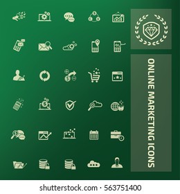 Marketing icon set,clean vector