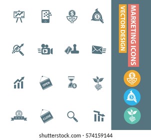 Marketing icon set,clean vector
