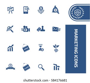 Marketing icon set,clean vector