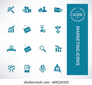 Marketing icon set,clean vector