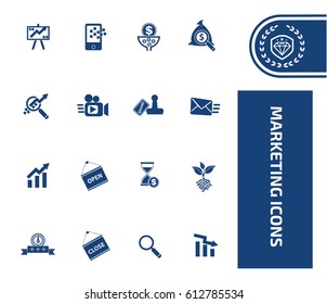 Marketing icon set,clean vector