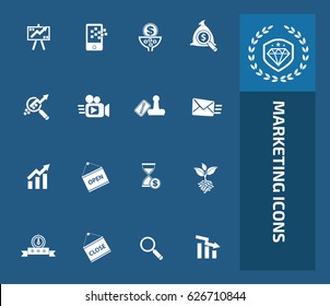 Marketing icon set,clean vector