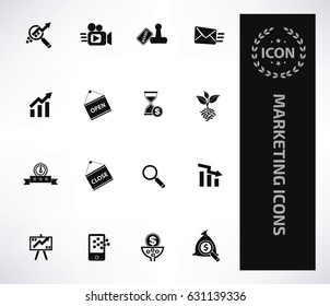Marketing icon set,clean vector