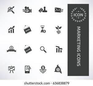 Marketing icon set,clean vector