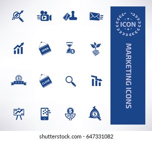 Marketing icon set,clean vector