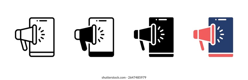 Marketing icon sheet multiple style collection