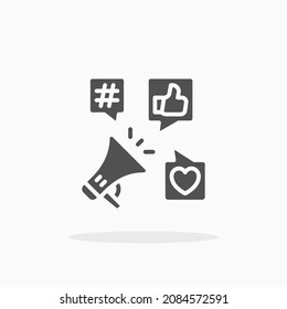 Icono de marketing. Estilo sólido o glifo. Ilustración vectorial. Disfruta de este icono para tu proyecto.
