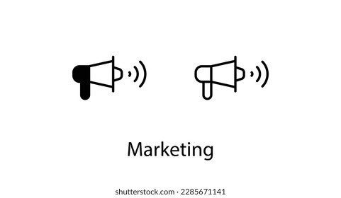 The Marketing icon stock illustration.
