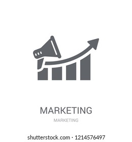 Marketing icon. Trendy Marketing logo concept on white background from Marketing collection. Suitable for use on web apps, mobile apps and print media.