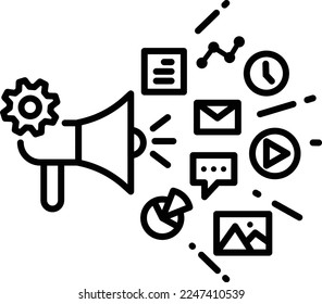 marketing icon vector, advertisement, online business 