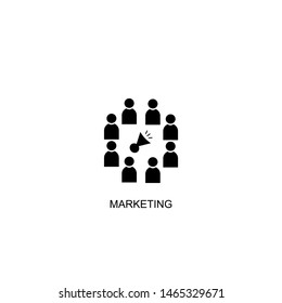 marketing icon vector black design