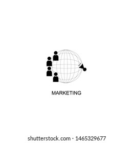 marketing icon vector black design