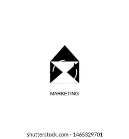 marketing icon vector black design