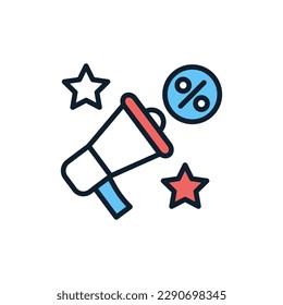 Icono de marketing en vector. Ilustración