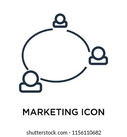 Marketing icon vector isolated on white background, Marketing transparent sign , thin symbol or stroke element design in outline style