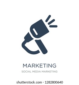 marketing icon vector on white background, marketing trendy filled icons from Social media marketing collection, marketing vector illustration