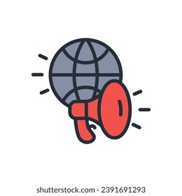icono de marketing. vector.Curso editable.Signo de estilo lineal para uso de diseño web,logotipo.Ilustración de símbolo.
