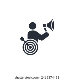 Marketing icon. vector.Editable stroke.linear style sign for use web design,logo.Symbol illustration.