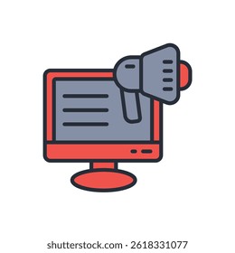 marketing icon. vector.Editable stroke.linear style sign for use web design,logo.Symbol illustration.