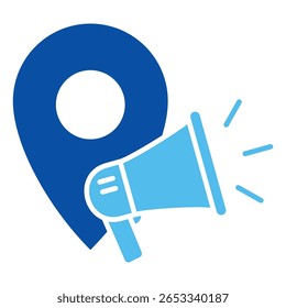 Ícones De Marketing Em Estilo Azul, Ilustração De Vetor