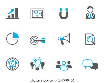 Marketing icons in duo tone colors