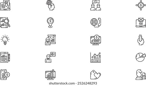 Marketing icons High-Quality Vector Icons Collection with Editable Stroke. Ideal for Professional and Creative Projects.