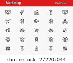 Marketing Icons. Professional, pixel perfect icons optimized for both large and small resolutions. EPS 8 format.