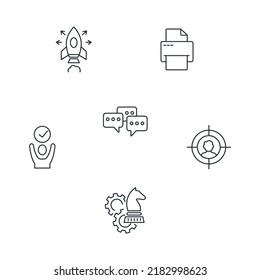 marketing icons set . marketing pack symbol vector elements for infographic web