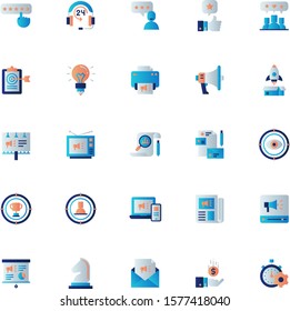 marketing icons set. social media elements, graphic design & digital marketing concepts, marketing symbols collection. Vector icons