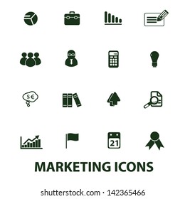 marketing icons set, vector