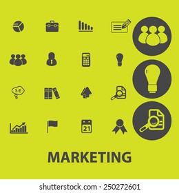 conjunto de iconos de marketing, vector