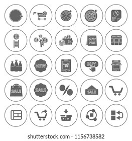 Marketing icons set - vector shopping and sale icons - shopping illustrations collection