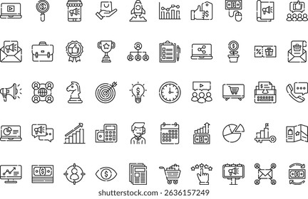 Marketing icons icons Simple vector icon. Illustration symbol design template for web mobile UI element. 