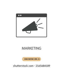 marketing icons  symbol vector elements for infographic web
