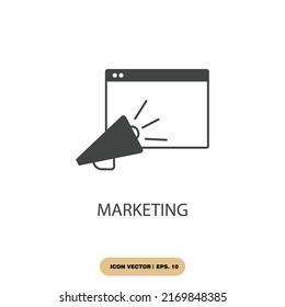 marketing icons  symbol vector elements for infographic web