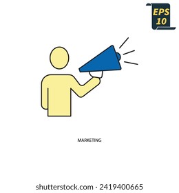 marketing icons  symbol vector elements for infographic web
