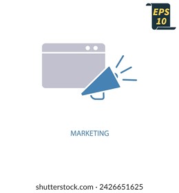 iconos de marketing símbolo elementos vectoriales para infografía web