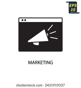 marketing icons  symbol vector elements for infographic web